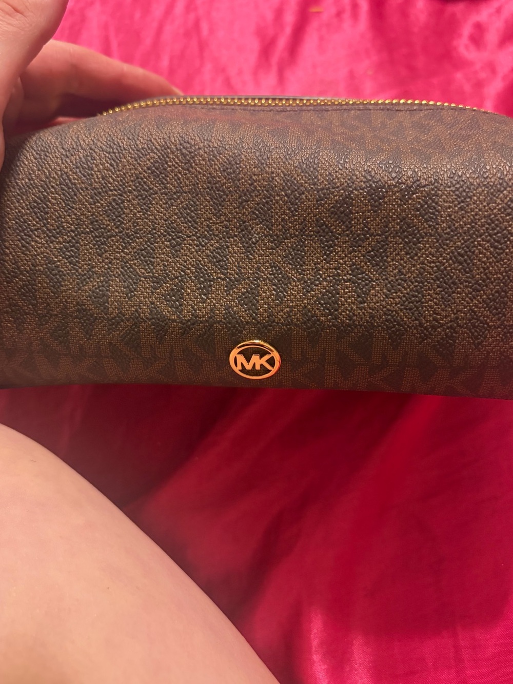 Michael kors Brown Monogram makeup bag - Picture 3 of 9